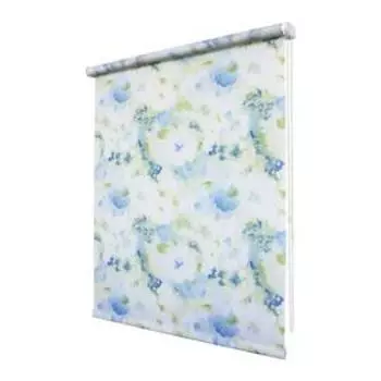 Рулонная штора «Пионы», 70 х 175 см, цвет голубой