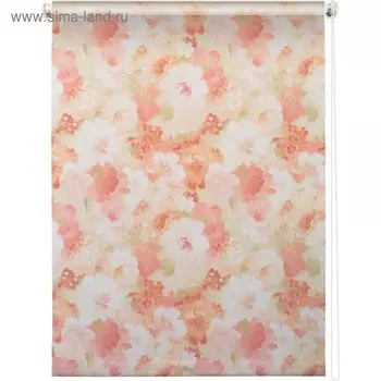 Рулонная штора «Пионы», 90 х 175 см, цвет розовый