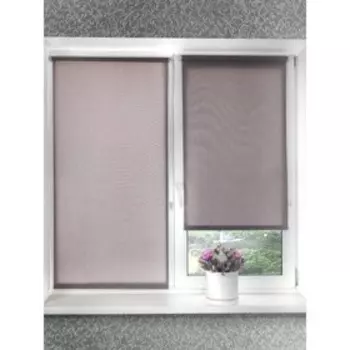 Рулонная штора «Роза смог», 115х160 см, цвет нюдовый