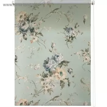 Рулонная штора «Розарий», 60 х 175 см, цвет голубой