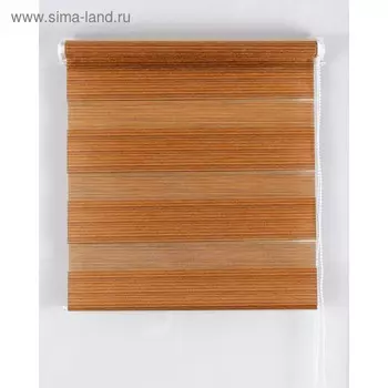 Рулонная штора «Зебра», размер 180х160 см, цвет шоколад