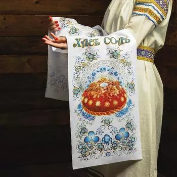 Рушник «Хлеб-соль. Голубой», 15036 см