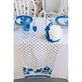 Рушник льняной «Гжель», 150 х 36