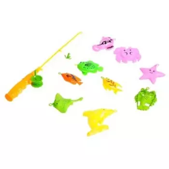 Рыбалка «Ловись, рыбка» 9 фигурок, удочка, МИКС