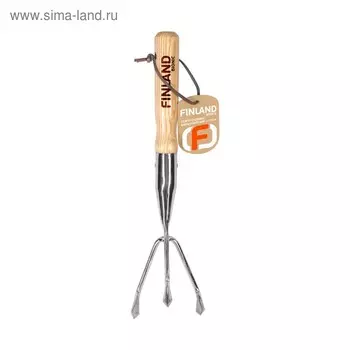 Рыхлитель, 3 зубца, длина 30 см, с деревянной рукояткой