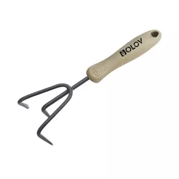 Рыхлитель, длина 30 см, 3 зубца, деревянная ручка