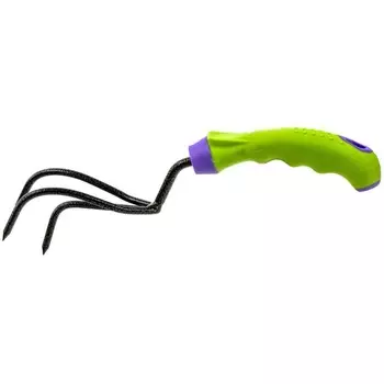 Рыхлитель, длина 31 см, 3 зубца, стальной, обрезиненная ручка, ERA