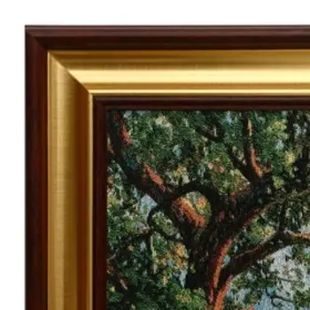 S093-40х80 Картина из гобелена "Сосновый переход в лесу" (48х87)