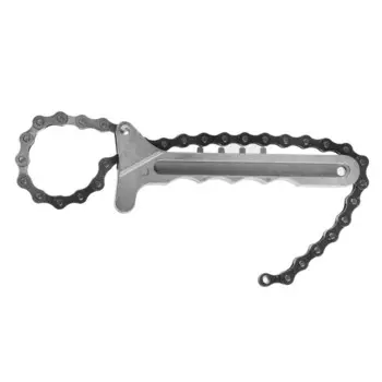 Съемник масляного фильтра ЛОМ, тип «цепь», алюминиевая рукоятка, цепь 450 мм, до 130 мм