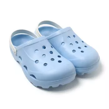 Сабо женские "Ола" цвет голубой/белый, р-р 40