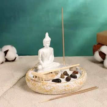 Японский сад камней настольный «Дзен. Риеко», с подставкой для благовоний и набором аксессуаров, 14148 см