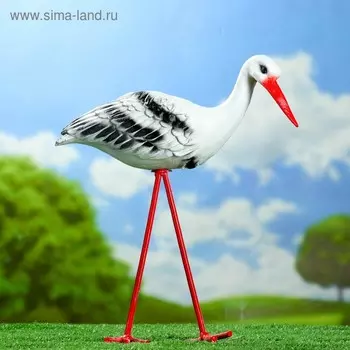 Садовая фигура "Аист" 16х15х35см