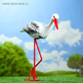 Садовая фигура из полистоуна «Аист», 332060 см