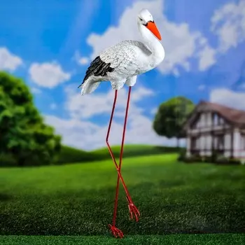 Садовая фигура из полистоуна «Аист», 664015 см