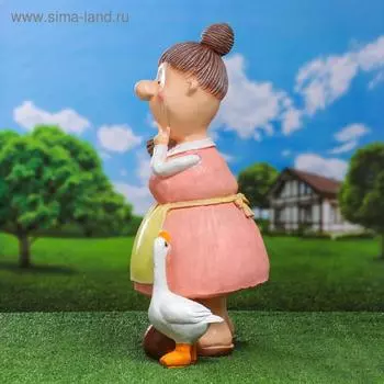 Садовая фигура из полистоуна «Бабушка с пшеницей», 602430 см