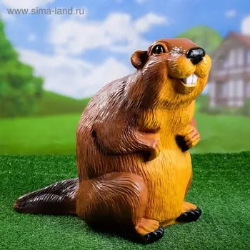 Садовая фигура из полистоуна «Бобер», 433824 см