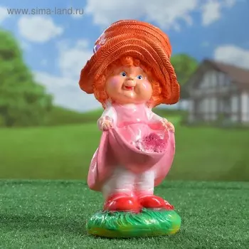 Садовая фигура "Девочка в шляпе" 12х14х30см