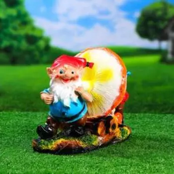 Садовая фигура "Два гнома с мухомором" 35х20х24см