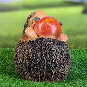 Садовая фигура "Еж с яблокам и иголками" 19см