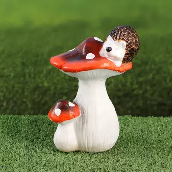 Фигурка "Ежик на грибочке" 10х11х21см