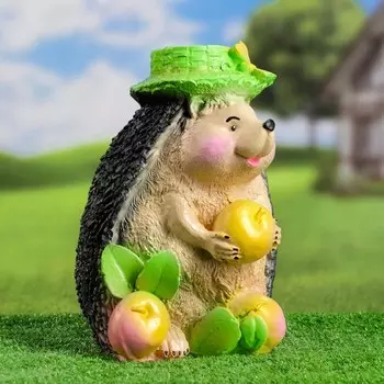 Садовая фигура из гипса «Ёжик с тремя яблоками», 2720 см