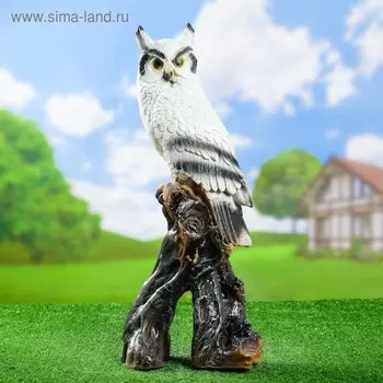 Садовая фигура "Филин на пне" 23х18х52см