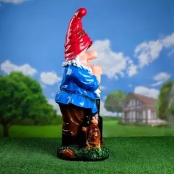 Садовая фигура из гипса «Гном с черепахой», 303172 см