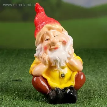 Садовая фигура "Гном сидячий" 12х16х22см МИКС