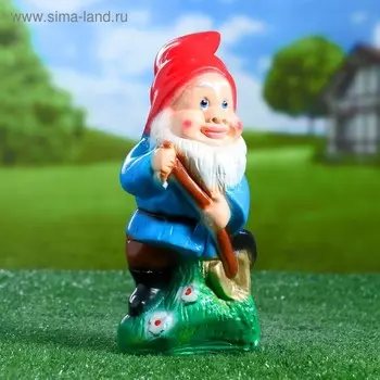 Садовая фигура "Гном-землекоп" 25см