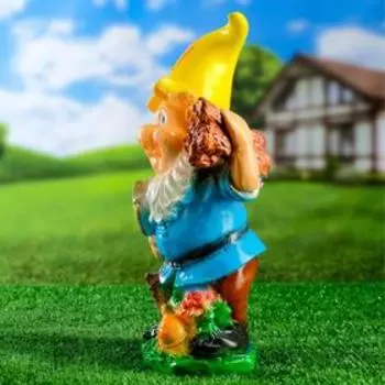 Садовая фигура "Гномик" 30х13х10см