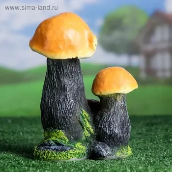 Садовая фигура из полистоуна «Гриб - подосиновик тройной», 21 см