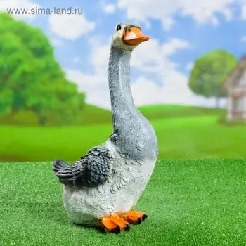 Садовая фигура из полистоуна «Гусь с длинной шеей», 462716 см