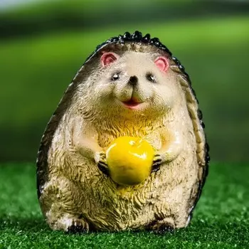 Садовая фигура из гипса «Ёжик с яблоком», 15 см