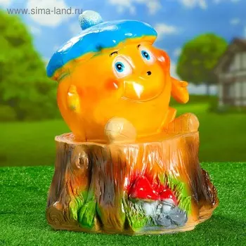Садовая фигура из гипса «Колобок в кепке», 463535 см