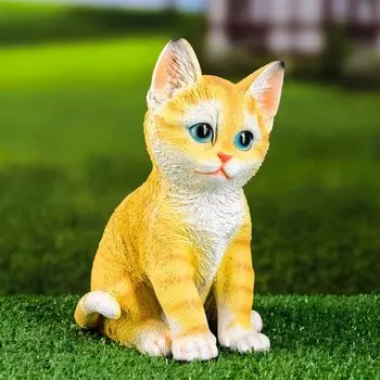 Фигура "Котёнок рыжий" 14x12x20см