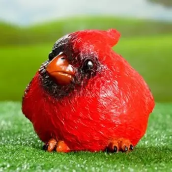 Садовая фигура "Красный кардинал" 14х14х17см