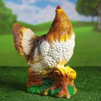 Садовая фигура "Курица с цыплятами" 30х17х40см