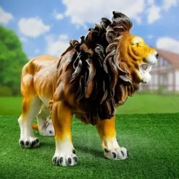 Садовая фигура "Лев стоящий" 58х42х22см