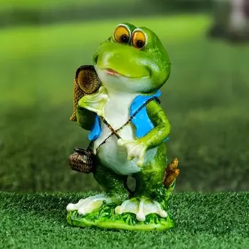 Садовая фигура из гипса «Лягушка путешественница», 20118 см