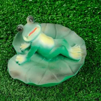 Садовая фигура из полистоуна «Лягушка загорает», 1510 см