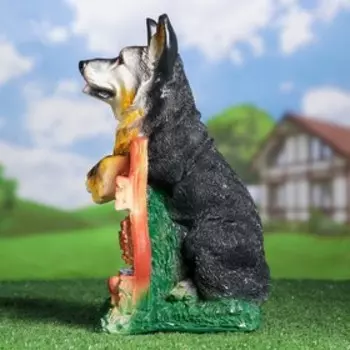 Садовая фигура "Овчарка Welcome" 19х19х39см микс