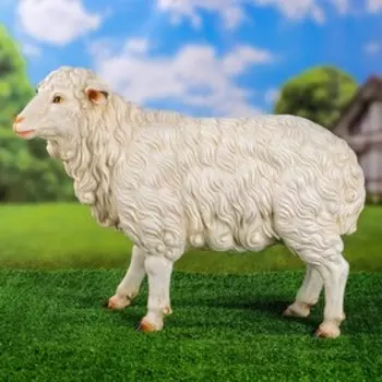 Садовая фигура "Овечка на ногах" 50x25x41см