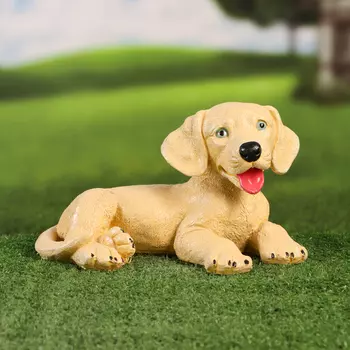 Садовая фигура "Пес лежит" бежевый, 16х25х20см