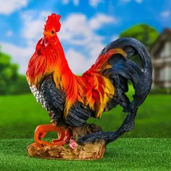 Садовая фигура из полистоуна «Петух андалузский», 422038 см