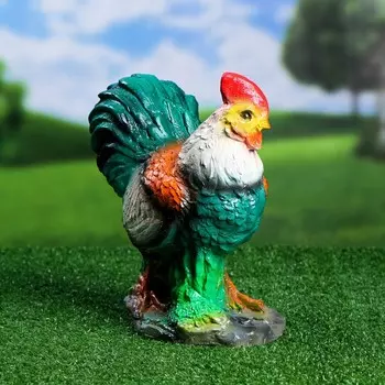 Садовая фигура "Петух на траве" 24х13х25см