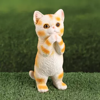 Садовая фигура "Попрошайка котик" 8х9х20см /// МИКС