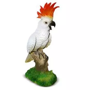 Садовая фигура "Попугай "Какаду" 25х15х40см