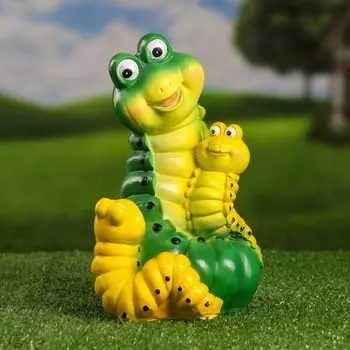 Садовая фигура "Семья гусениц" 24см