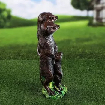 Садовая фигура "Семья сусликов", разноцветная, гипс, 37 см