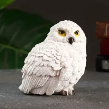Садовая фигура "Сова полярная" 13x11x14см